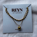 Layered bead and drop neckchain