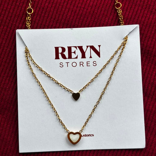 2 heart neckchain