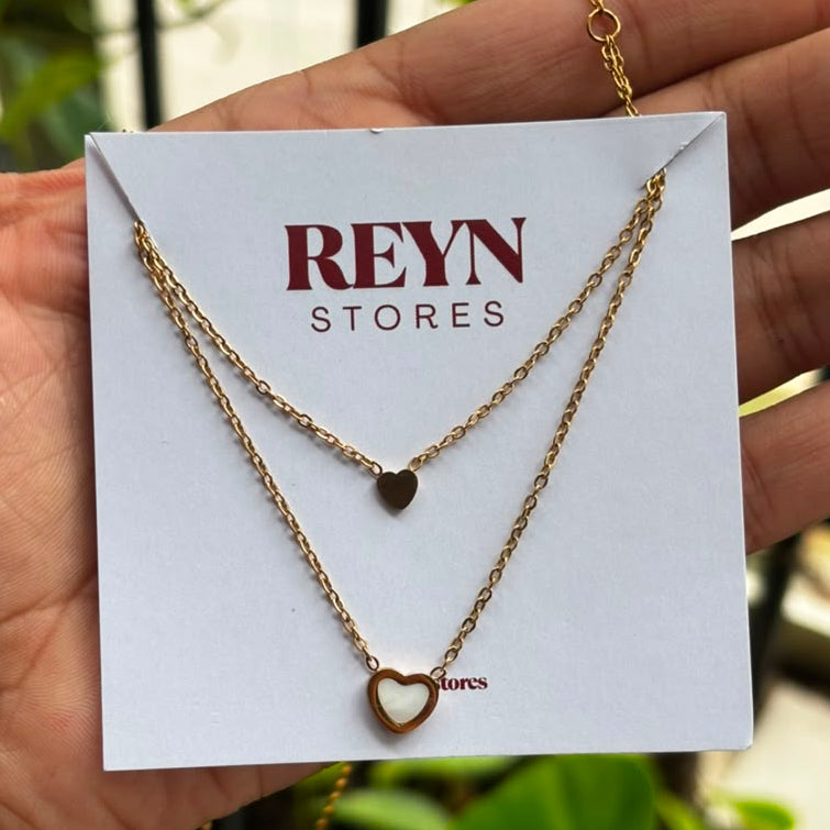 2 heart neckchain