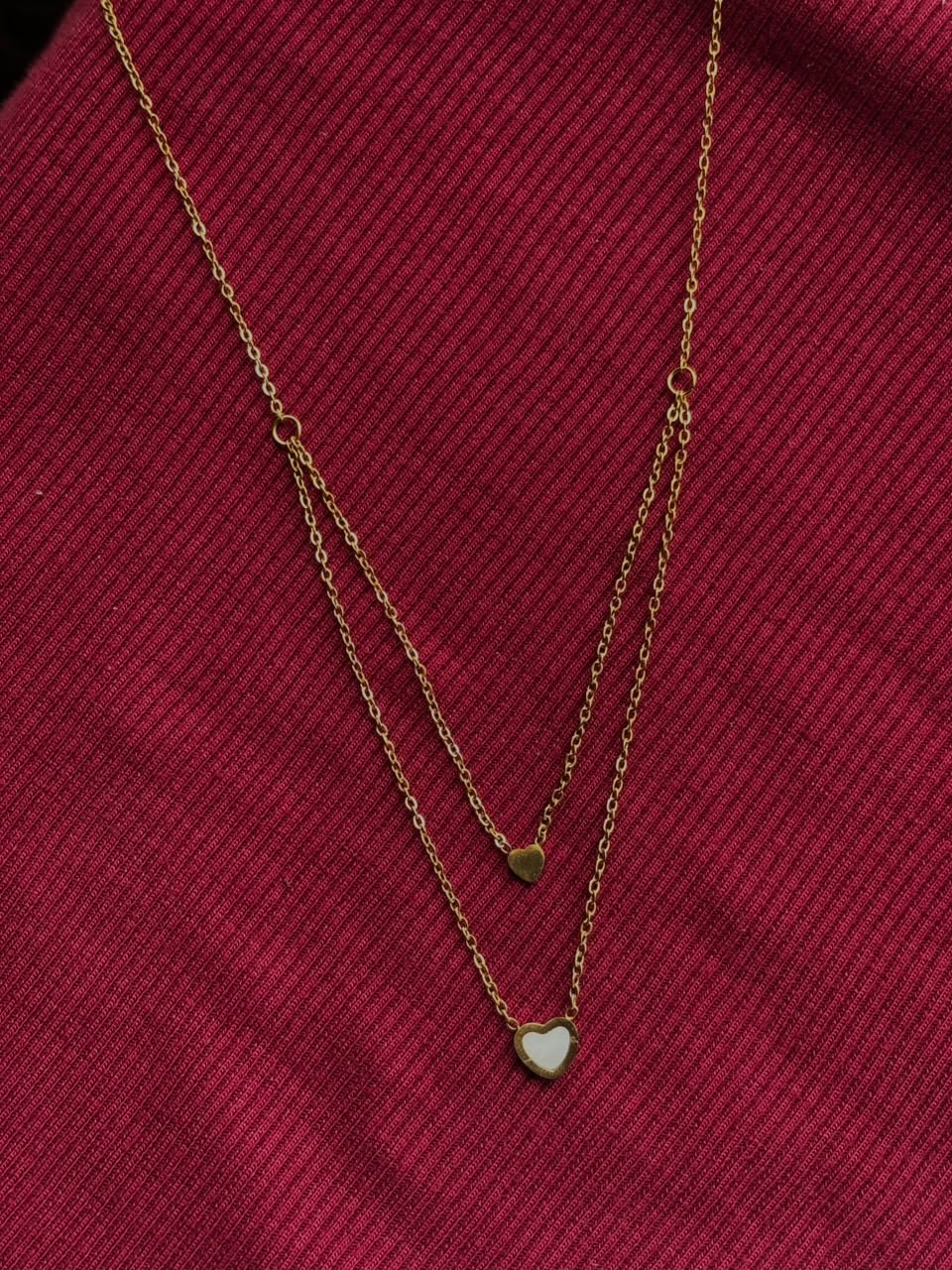 2 heart neckchain