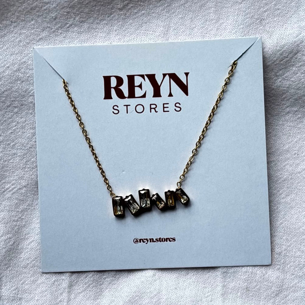 Multiple white stone chain