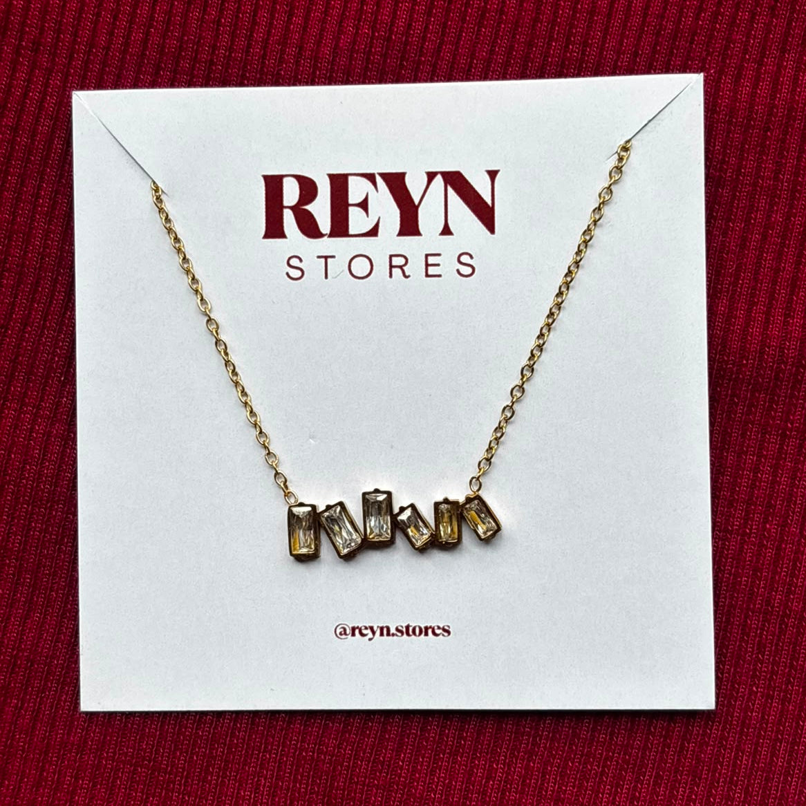 Multiple white stone chain