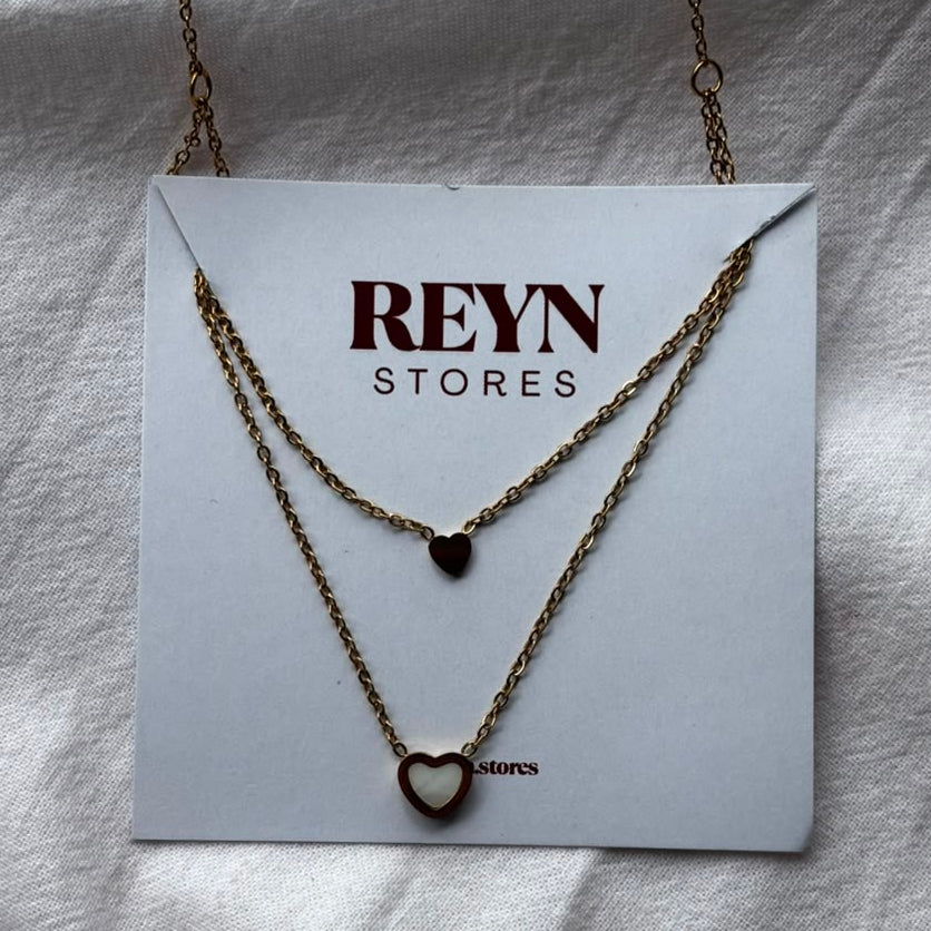 2 heart neckchain